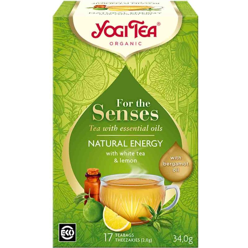 For the senses Naturel Energy van Yogi Tea, 6 x 17 builtjes